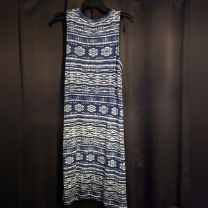Time and Tru Blue Tie Dye Sleeveless Midi Dress Lightweight Stretch | Women’s M